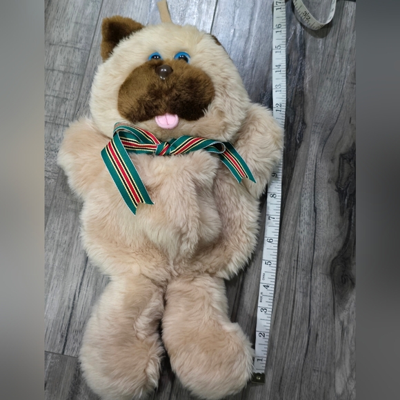 Vintage Hallmark Stuffables Siamese Cat Christmas Stocking 1982 - Picture 8 of 8